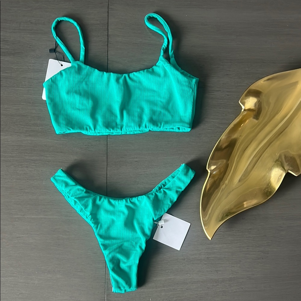 Brigitte BRAZIL GREEN BIKINI CHEEKY SWIMSUIT M